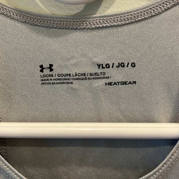 Under Armour - girl’s athletic tank top. Size youth large. Heat gear - Picture 4 of 10